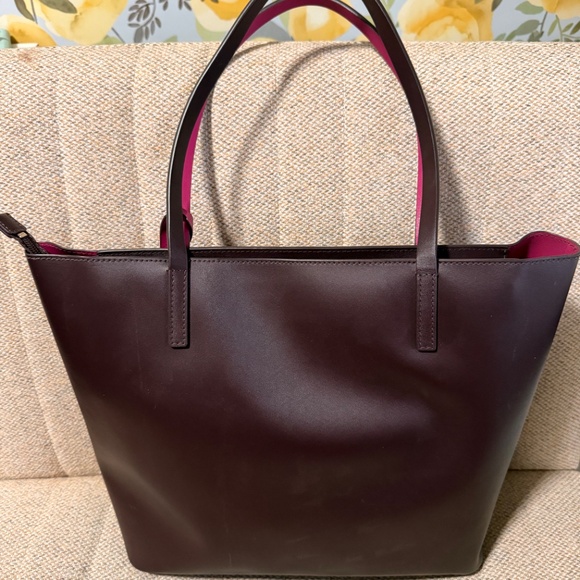 Kate Spade Lawton Way Rose Tote "Deep Plum" - Picture 2 of 5